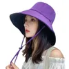 Foldable Sun Protection Hat Women Wide Brim Visor UPF Spring 50 Traveling Summer Hiking Cap Fishing 240430