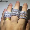 Choucong 9 Styles Promise Finger Ring Diamond 925 Sterling Silver Engagement Wedding Band Ringen voor vrouwen Men Bijoux cadeau 2431