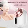 Spa ansikte ångare Nano Mist Sprayer Steamer Cold Nebulizer Bastu luftfuktare för porer Rengöring av fuktgivande 240426