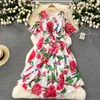 Sıradan Elbiseler Yaz Plaj Tatil Seyahat Maksi Elbise Kadınlar İçin Bohem Alabiya Moda Müslüman Gevşek Sashes Chiffon Uzun Vestidos Seaside 2024