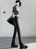 Jeans pour femmes y2k basse hauteur stretch coton pantalon en denim womans vintage streetwear chic pivons