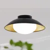 Plafondverlichting Franse stijl mid-ankient licht creatief zwart goud foliesoep ronde mistige windstudie en slaapkamer led