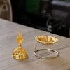 Neuer Stil Mini kleiner Gold Metall Weihrauch Brenner Nahen Osten Araber Arabischer beliebter Beauty Circle Weihrauchhalter Dekoration