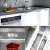 Krany kuchenne odporne na olej backsplash tapeta DIY Wodoodporna naklejka ścienna Wysoka temperatura aluminiowa folia