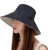 Foldable Sun Protection Hat Women Wide Brim Visor UPF Spring 50 Traveling Summer Hiking Cap Fishing 240430