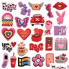 Sieraden Groothandel 100 van Pvc Happy Valentijnsdag Hallo Gorgeous So Mate Shoe Charms Girls Woman Buckle Decorations for Backpack Butto Dhf36