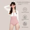 Swimwear femminile 11ue donne Summer 1 pezzi costumi da bagno con maniche lunghe Crop Tumm Tummy Control Bareding costume da bagno per vacanze