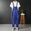 Herenbroek mannen joggt slabbib overalls multi -zakken lading verstelbare bretels coveralls zomer jumpsuits