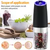 21 pcs électrique Moulin à poivre en acier inoxydable Gravity Shaker Salt Grinder Set Spice Mills Kitchen Grinding Tool 240429