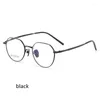 Zonnebrillen frames 47 mm kleine ronde pure titanium myopia bril brillen worden geleverd met duidelijke lenzen voorgeschreven bril frame 8101