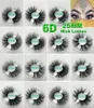 Les cils de vison dramatiques longs entiers 25 mm réels réels de vison 25 mm 3d Mink Big Eyelles Costom Box 9696150