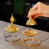 Neuer Stil Mini kleiner Gold Metall Weihrauch Brenner Nahen Osten Araber Arabischer beliebter Beauty Circle Weihrauchhalter Dekoration