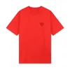 Heren t -shirt Solid color Small Red Heart Gedrukt T -shirt Luxe heren- en damesontwerper Fashion Nieuwe single casual simple stel dating