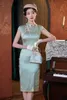 Etnische kleding van hoge kwaliteit echte zijden qipao cheongsam top rok dagelijkse avondjurk sexy high-end