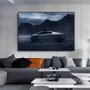 Erpunk Future Star Poster Science Fiction Desert Snow Mountain Flugzeug Wandkunst Druck moderne Leinwand Malroomendekoration J240505