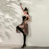 Bühne Wear Women Langärmele Tops loser Strickjacken Erwachsener Tanzpraxis Training Rumba Modern Tanzmantel Lateinische Kleidung