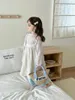 Kleidungsstücke Kinder rosa runde Nackenhemd 2024 Mode koreanische Kindermädchen Pullover Kleid Süßes zweiteilige Set