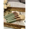 Autres fournitures de fête des fêtes Designer Green Makeup Brush Lettre de logo