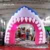 wholesale Customized Advertising Inflatable Shark Tunnel 5m Width Funny Blow Up Mascot Animal Arch For Marine Museum And Park Entrance Decoration