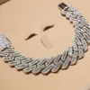 Custom Moissanite Cuban Link Chain Jewelry 20mm Iced Out Men Vvs Baguette Cut Moissanite 925 Sterling Silver Cuban Bracelet