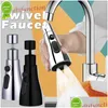 Bathroom Sink Faucets New 360 Rotate Kitchen Faucet Extender Aerator Plastic Splash Filter Washbasin Bubbler Nozzle Wholesale Drop Del Oty73