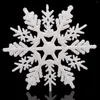 Christmas Decorations 5pcs Snowflake Pendant Acrylic Transparent Crystal Ornaments Tree Year Home