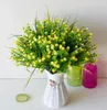 Decorative Flowers Factory Direct Selling Plastic Gypsophila Bouquet Small Rose Artificial Flower Outdoor Trough