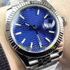 2024 Neue Herren Uhr 3235 Mechanische Automatikbewegung 41 mm 126334 Deep Blue Ripple Oberflächen -Saphir -Wasserdialblatt mit Platinriemen