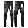Kadın Pantolon Moda 2024 Mor Roca Marka Kot pantolon Yüksek Sokak Kara Delik Onarımı Düşük katlı sıkı boyut 28-40