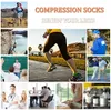 3/6/7 Pairs Compression Socks Men Women Running Sports Varicose Vein Edema Knee High 30 MmHg Leg Support Stretch Stocking 240428