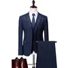 Ternos masculinos que vendem terno de homens ambientados em 2024 Business Evening Print Gentleman's Formal Transe Single Row One Button M-6xl
