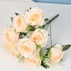 Декоративные цветы красные шелковые розы ваза для домашнего декора сад свадебные венки.