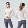 Sweatshirt ll Yoga Long -Sleeved 2.0 Long -Sleeved T -shirt Yoga Kläder Kvinnlig cirkel Ledande skydd tunn fitness Yoga som kör sportkläder
