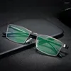 Lunettes de soleil Frames 54mm 2024 Titanium Alloy Man Square Glasses Cadre Office Optical Eyeglass 1076