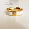 H Letter Ring 6mm Luxury Brand rings Designer Rings Fashion Jewelry Couple Rings Party Wedding Engagement Jewelrys For women Girlfriend Valentines Day Gift