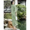 エスニック服エレガントな逆袖のドレス女性のモダンな改良されたチョンサム夏中国伝統的なQIPAO