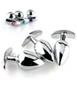 Smooth Touch Aluminium Alloy Metal Butt Plug avec des bijoux en cristal Small Medium No Vibrator Anal Pild Private Goods for Men Y1910282660506