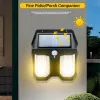 Dekoracje Nowa lampa ścienna LED Solar Outdoor Garden Courtyard Wodoodporna dekoracja ulica światło ludzkie ciało indukcja ciepła lekka latarnia