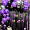 Decorazione per feste Balloon viola Garland Arch Kit Halloween Black Silver Latex Kids Birthday Baby Shower Anniversary