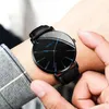 Montre-bracelets 4pcs / set Fashion Men's Fashion Casual Blue Blued Quartz Watch et Bracelet Bracelet Idéal pour les cadeaux