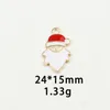 Charms 10st/Lot Christmas Santa Claus Oil Emamel Diy For Bag Earring Halsbandsmycken Making Handmade Pendant
