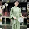 エスニック服エレガントな逆袖のドレス女性のモダンな改良されたチョンサム夏中国伝統的なQIPAO