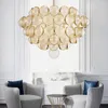 Lustres lustres lustre postmoderne créatif de luxe en verre LED balle suspendue lampe d'éclairage intérieur suspension pour décoration de salon