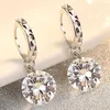 Boucles d'oreilles en peluche 925 Bijoux en cristal de femme en argent sterling cz zircon drop xy0091