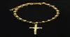 Bracelet de charme du chapelet perlé de 6 mm / 8 mm en acier inoxydable religieux Bracelet pour hommes 8.267529744
