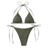 Frauen Badebekleidung 2pcs/Set Sommer Badeanzug Chic Sexy Dreieck Top Tanga Bikini Set Skin-Touch Frauen