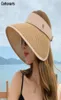 Top top vuoto 14 cm BRIM BRIM Sun Hat Portable Rollup Beach Beach Summer Pagning Cap Visors Women Fisherman039S 2204076377207