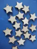 Figurines décoratives 50pcs pendentif en bois à cinq angles star de la fête de fête de fête de mariage à la maison Noël