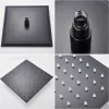 Set Senlesen Ultrathin Yağış Duş Başlığı Mat Siyah 20/16 inç Duvar/Tavan Monte Banyo Duş Aksesuarı, Krom/Nikel