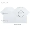 Drew Marka Tasarımcı T Shirt Yaz Çekmece Tişört Smiley Yüz Mektubu Baskı Grafik Gevşek Kısa Kısa Kollu Çekme T-Shirt Trend Gülümseyen Gömlek 321